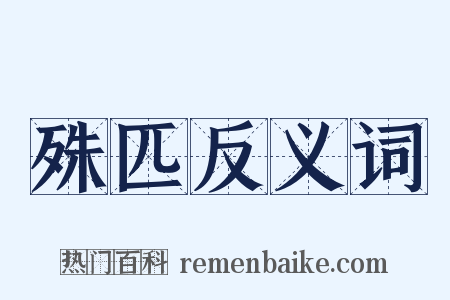 殊匹反义词是什么意思的图片
